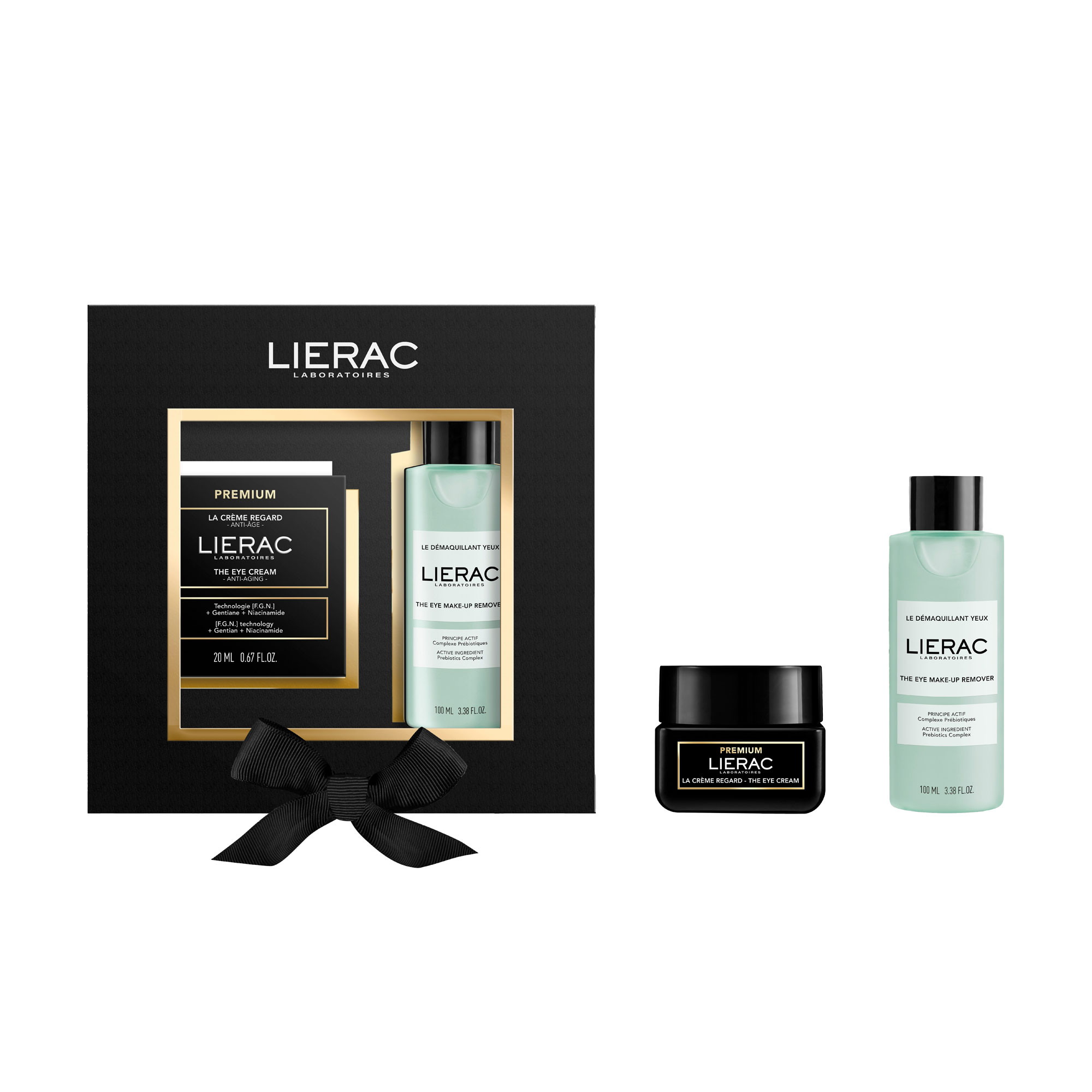 Набір Lierac Premium (крем для шкіри навколо очей, 20 мл + засіб для зняття макіяжу з очей, 100 мл)